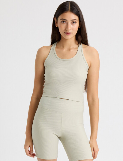 Röhnisch Ribbed R Tank - Beige - XS Röhnisch Ribbed R Tank - Beige - XS