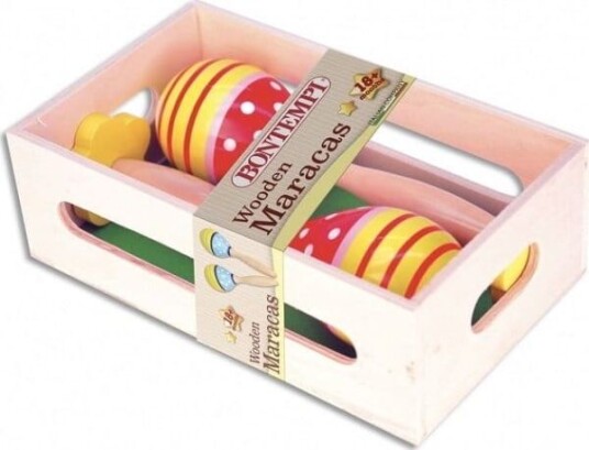 BONTEMPI PLAY WOODEN 2 COLORED RATTLES BONTEMPI PLAY WOODEN 2 COLORED RATTLES