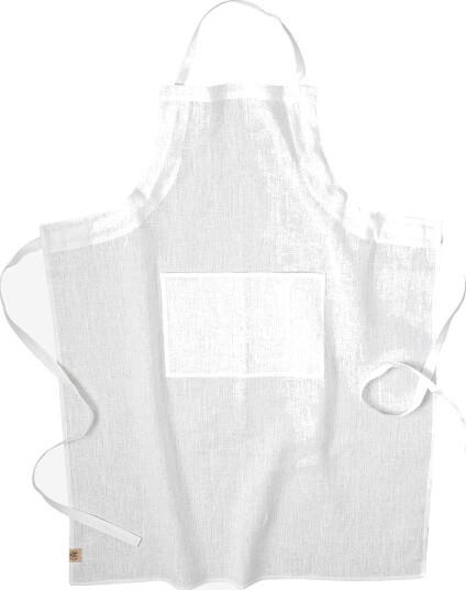 Lovely Linen Forkle Classic i manglet lin Hvit Lovely Linen Forkle Classic i manglet lin Hvit