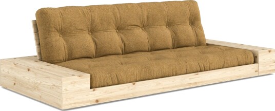 Karup Design Base Sovesofa med Sideboks Klarlakkert Furu/643 Gyllen Oker