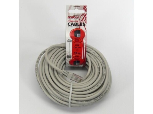 Logo Patchcord Utp Cat.5E Rj45 M/15M Uskjermet