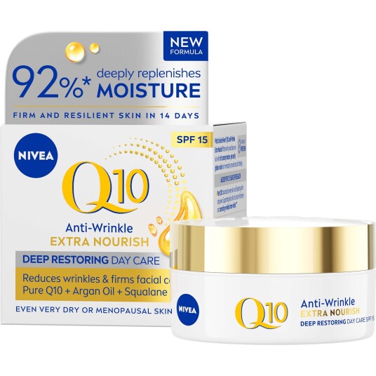 Nivea Q10 Power Anti-Rynke Dagkrem SPF15 50ml Fuktighetsgivende og Oppstrammende Nivea Q10 Power Anti-Rynke Dagkrem SPF15 50ml Fuktighetsgivende og Oppstrammende