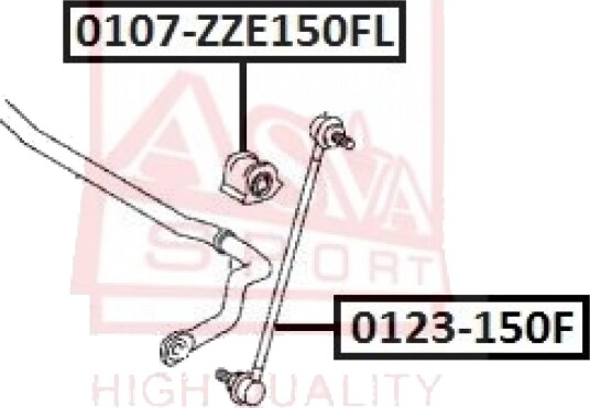 Foring, stabilisator ASVA 0107-ZZE150FL