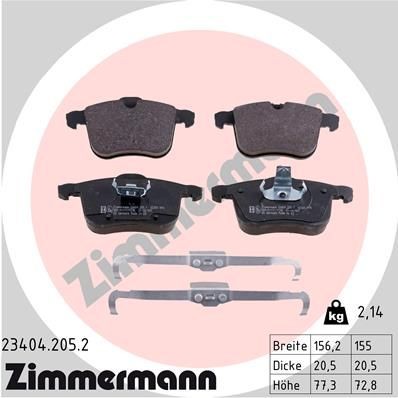 Bremseklosser ZIMMERMANN 23404.205.2