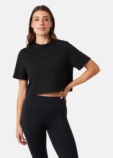 Björn Borg STUDIO OVERSIZED CROPPED T SHI BLACK BEAUTY M T shirts Björn Borg STUDIO OVERSIZED CROPPED T SHI BLACK BEAUTY M T shirts