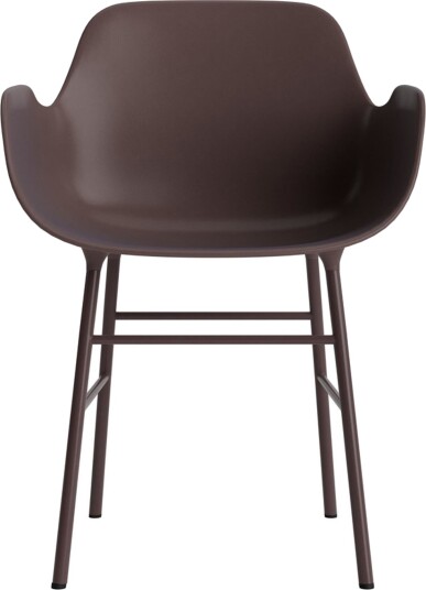 Normann Copenhagen Form Spisestuestol med Armlener Brun/stål