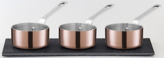 Scanpan - Maitre D Mini Sauce Pot Set with Slateboard Scanpan - Maitre D Mini Sauce Pot Set with Slateboard