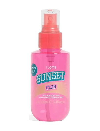 I LOVE I Love Sunset Club Perfume Body Mist - Pink - 100 ML I LOVE I Love Sunset Club Perfume Body Mist - Pink - 100 ML