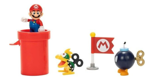 Jakks Super Mario 6.35cm Diorama Set Airship Deck
