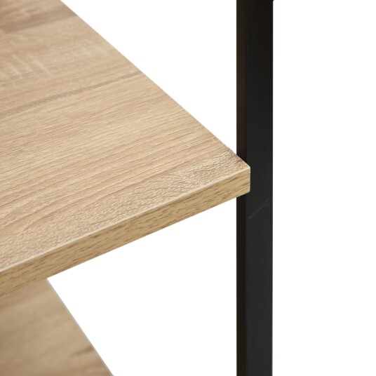 Hylle til mikrobølgeovn svart eik 60x39,6x123 cm konstruert tre 288239 Hylle til mikrobølgeovn svart eik 60x39,6x123 cm konstruert tre 288239