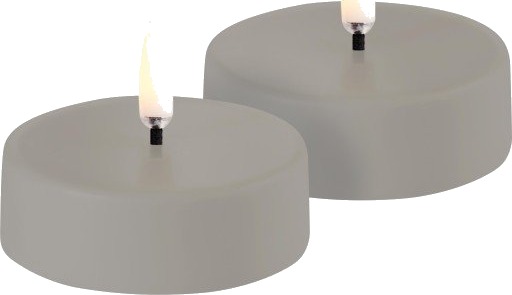 Uyuni LED telys oppladdningsbar beige 2 pk