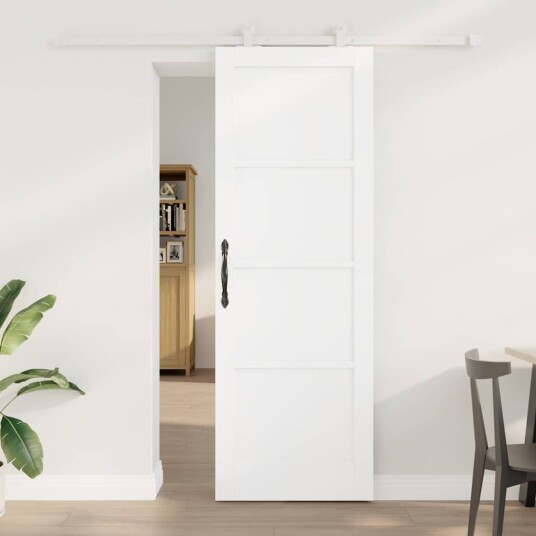 vidaXL Skyvedør med hardware-sett "ORKDAL"Hvit Solid Tre Furu