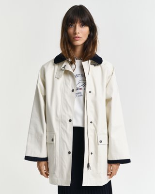 Seiljakke med kontrastkrage LINEN XXL