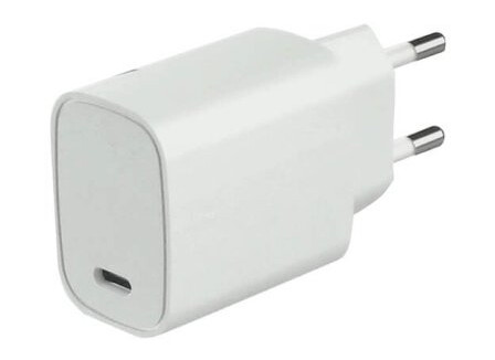 Carl 220V Reiselader 1xUSB-C PD 20W Hvit Mobillader