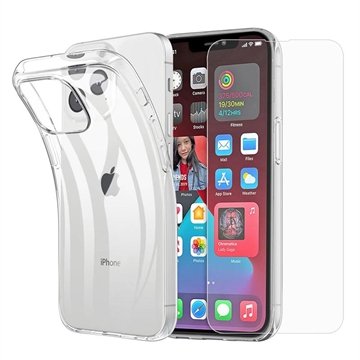 iPhone 15 Saii 2-i-1 TPU-deksel / Beskyttelsesglass iPhone 15 Saii 2-i-1 TPU-deksel / Beskyttelsesglass