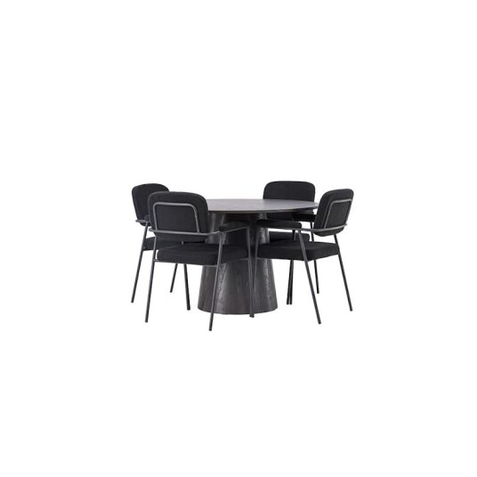 Venture Home Spisegruppe Venture Home Lanzo Ø120 cm med 4 stk Yesterday Stoler GR23478