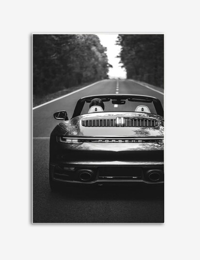 Klassisk Porsche Veikjøring Plakat