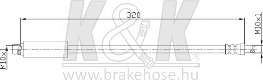 K&K FT4766 Bremseslange K&K FT4766 Bremseslange