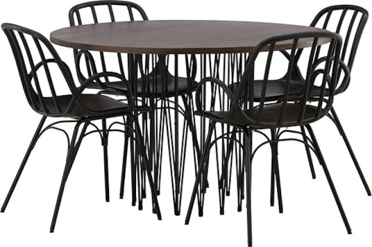 Furniture/Fashion Spisegruppe furniture/fashion Stone round Ø 120 cm med 4 Dyrön Stoler GR23023