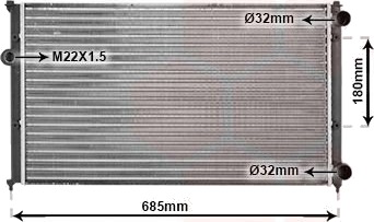 VAN WEZEL 58002116 Radiator motorkjøling VAN WEZEL 58002116 Radiator motorkjøling