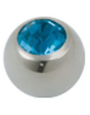 5 mm Glitrende Blue Zircon Stålkule