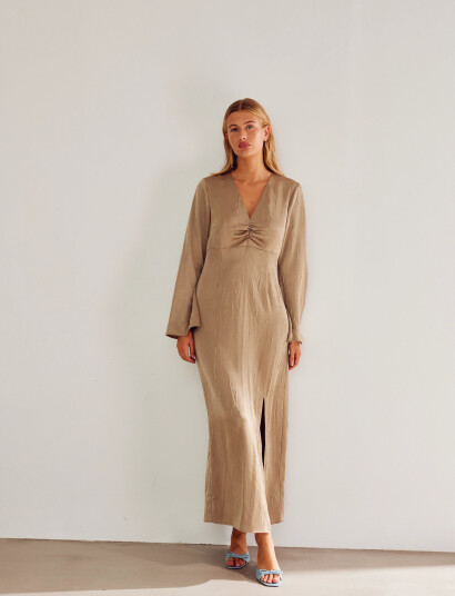 Noella Kamey Dress Brown S Noella Kamey Dress Brown S