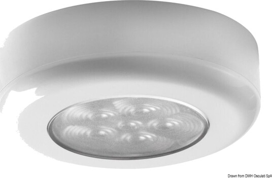 Taklampe ABS kropp hvit finish 6 hvite LED