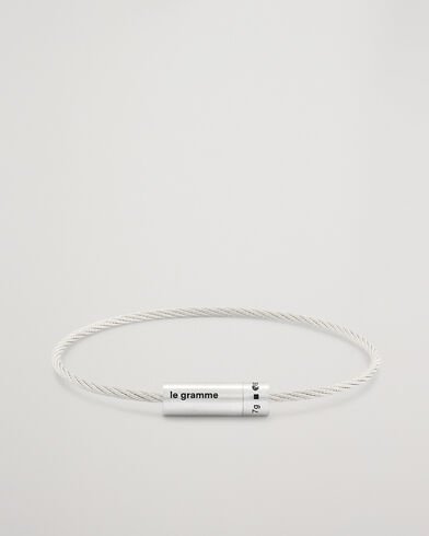 LE GRAMME Cable Bracelet Brushed Sterling Silver 7g