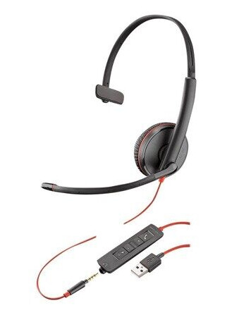 Poly Blackwire C3215 Mono Headset Svart Poly Blackwire C3215 Mono Headset Svart
