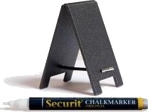 Skilt Securit Mini Dobbelsidet Sandwich 17X5x0.3 Cm Med Hvid Tuschpen Sort,6 Ps X 5 Stk/Pk Skilt Securit Mini Dobbelsidet Sandwich 17X5x0.3 Cm Med Hvid Tuschpen Sort,6 Ps X 5 Stk/Pk