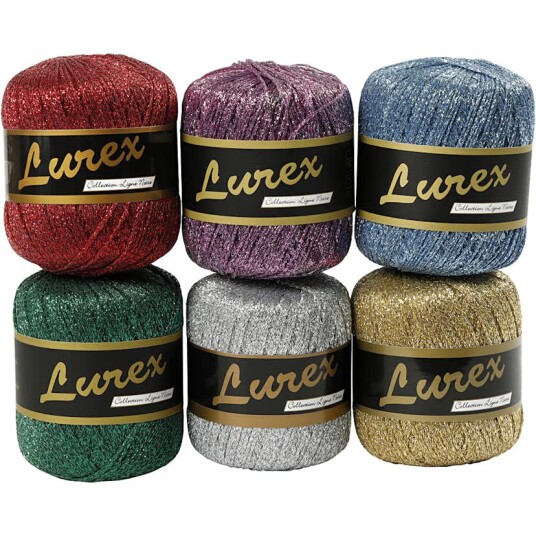 Creativ Company Garn Lurex Ass Farger 160 m 6x25 g/1 Pk Creativ Company Garn Lurex Ass Farger 160 m 6x25 g/1 Pk