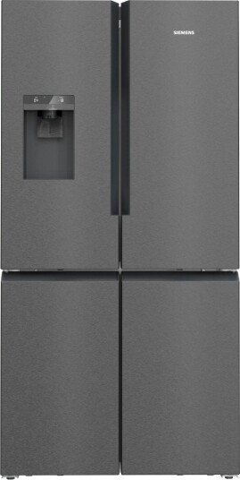 Siemens Iq700 Side-by-side Kombiskap med Vannautomat og Isdispenser Sort Rustfritt Stål