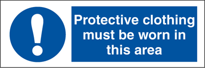 Jo Safety Protective clothing must be worn in this area IMO Mandatory sign 106200