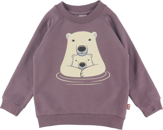 DYR Kap Collegegenser Dyrebelg Grey Plum Isbjørnmor DYR 5 år (110) Collegegenser Beige Bordeaux Lilla