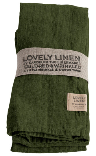 Lovely Linen servietter 45x45 cm Jeep Green 4-pk