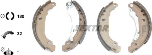 Bremsesko sett TEXTAR 91053800