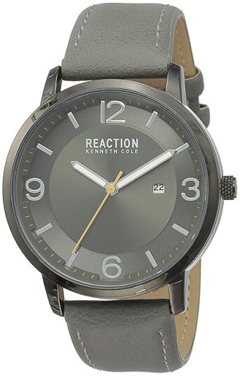 Kenneth Cole Herreklokke RK50600002 Reaction Grå/Lær Ø44 mm Kenneth Cole Herreklokke RK50600002 Reaction Grå/Lær Ø44 mm