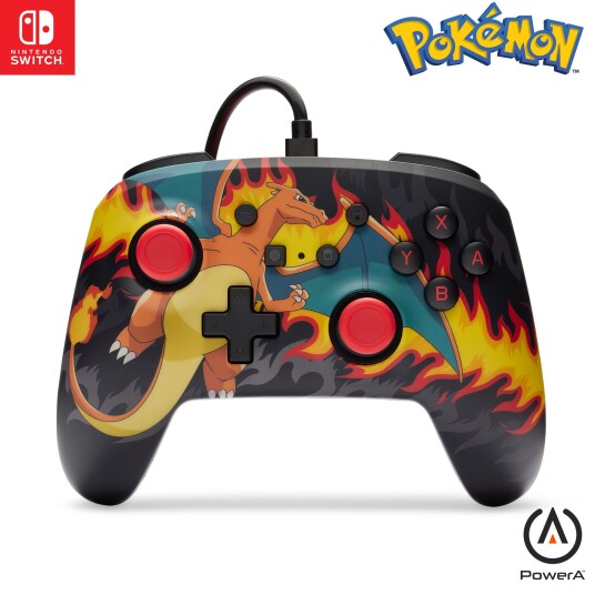 PowerA Enhanced Wired Controller   Charizard Firestorm Nintendo Switch