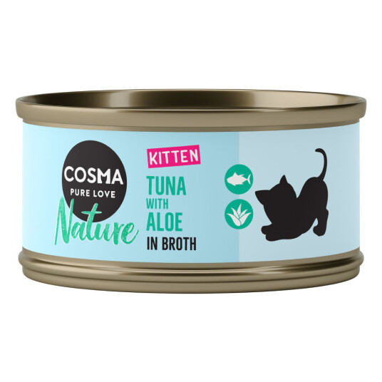 Cosma Økonomipakke Nature Kitten 24 X 70 G Tunfisk Med Aloe Vera