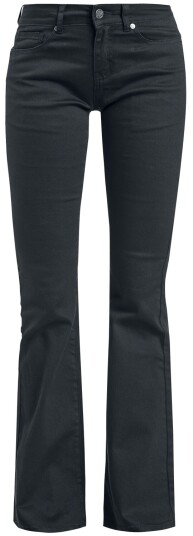 Black Premium by EMP Jeans Grace Svarte Jeans med Turn-Up W26L32 til W40L34 Damer svart