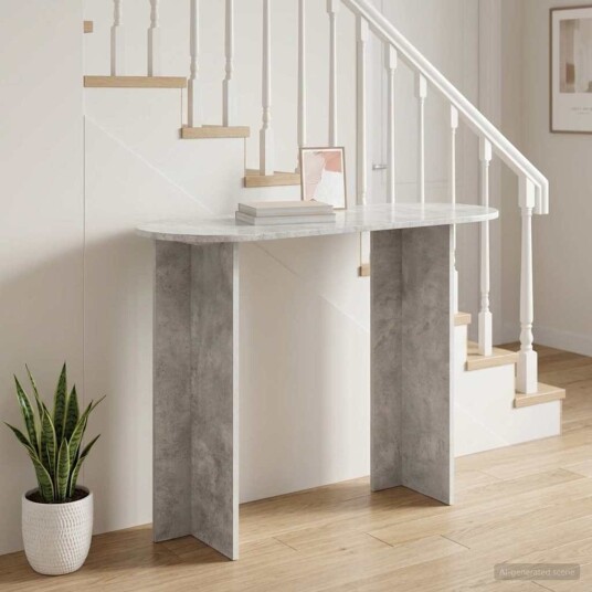 vidaXL Konsollbord Betonggrå 100 x 39,5 x 75 cm Konstruert tre