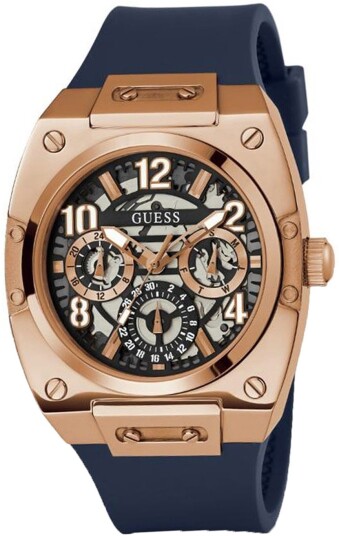 Guess Herreklokke GW0569G3 Prodigy Skjelettkuttet/Gummi