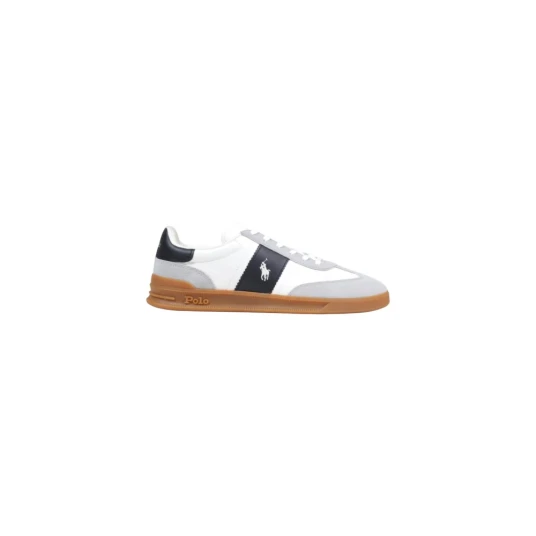 Polo Ralph Lauren Heritage Aera Leather-Suede Sneaker - White - 38.5 Polo Ralph Lauren Heritage Aera Leather-Suede Sneaker - White - 38.5