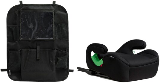 Beemoo Raise 2 i-Size Beltepute ISOFIX inkl. Beemoo Smart Organizer, Black Stone