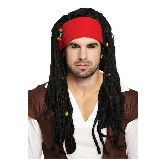 Henbrandt Pirat Parykk Med Bandana - One size