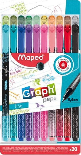 Maped Graph Peps Deco Finelinerpenner 20 Farger