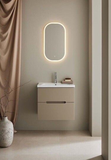 Hafa Servantskap Clay 600 60x46,5 cm med servant Mørk Beige