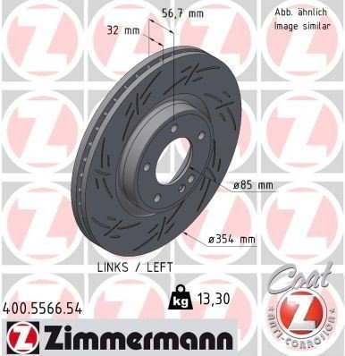 Bremseskive ZIMMERMANN 400.5566.54