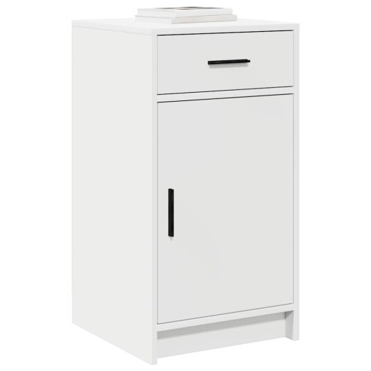 Serviesskap med skuff Hvit 40 x 40,5 x 75 cm Konstruert tre
