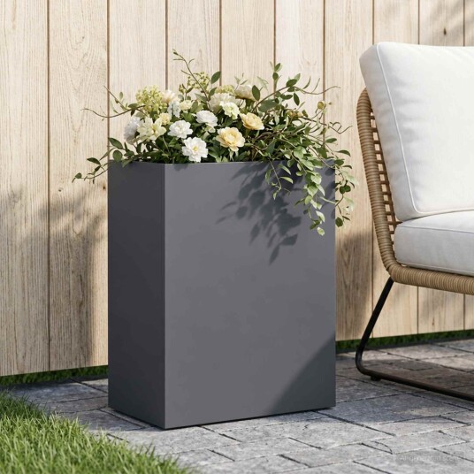 vidaXL Hageblomsterpotte Antrasitt 40 x 20 x 40 cm Kaldvalsestål